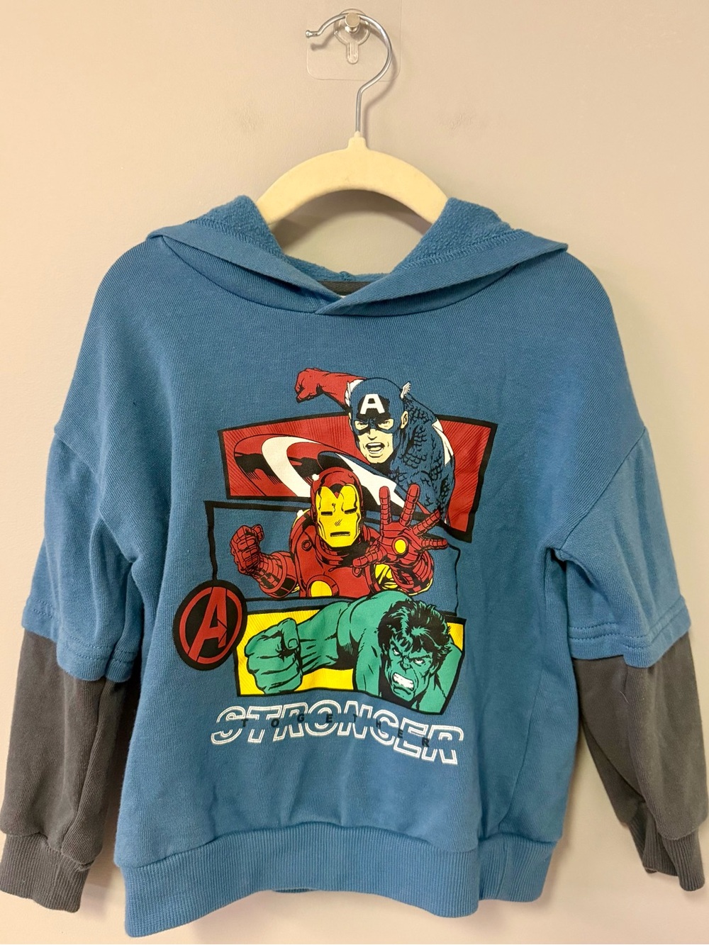 Marvel Blue & Gray Avengers Pullover Hoodie for Kids
